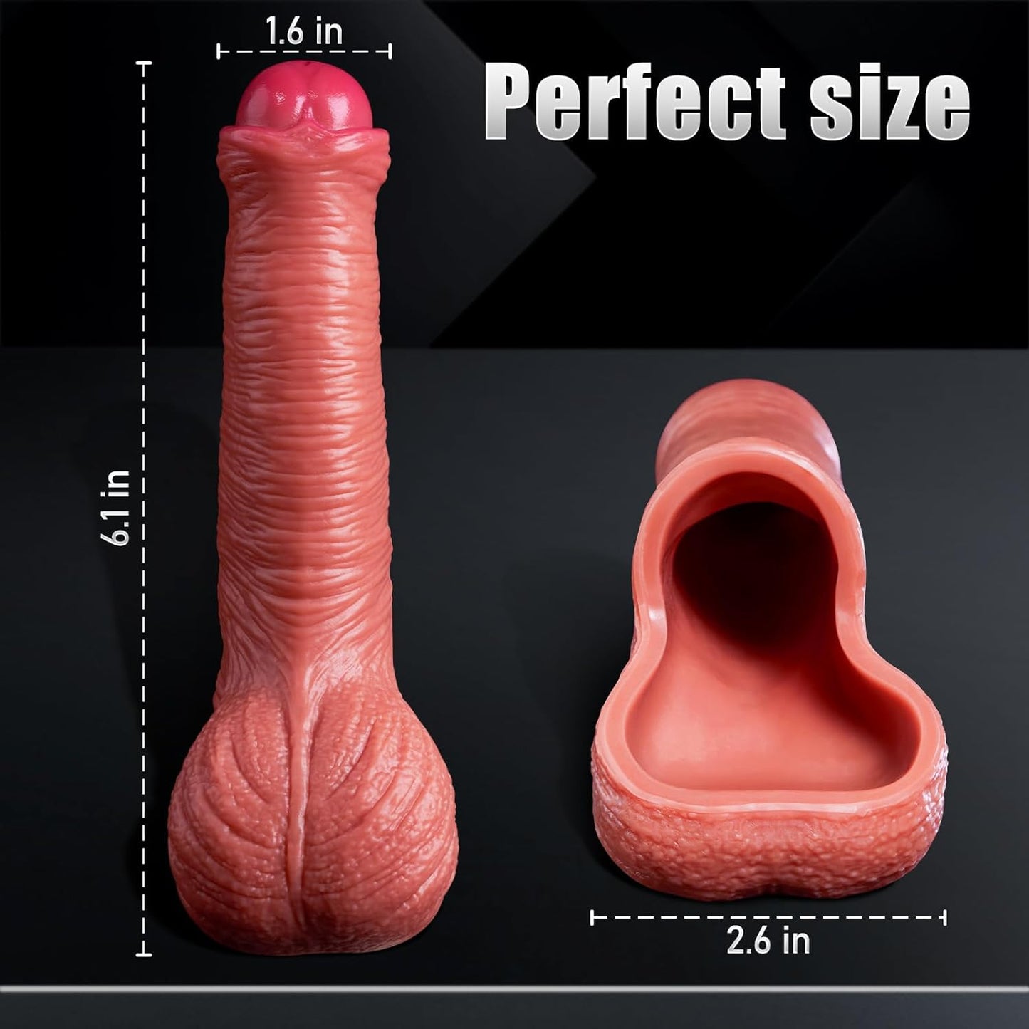 Elastic Penis Sleeve | Realistic Extender for Bigger & Thicker