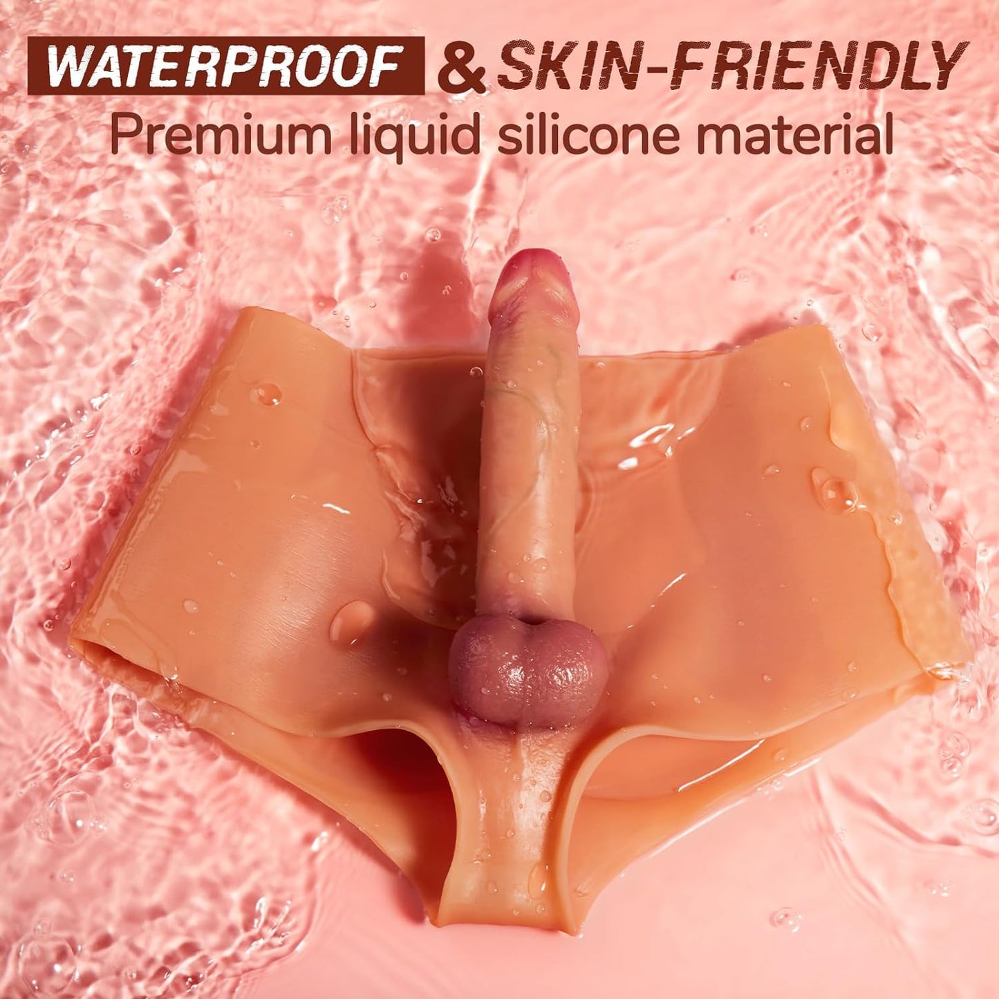 AAVIBE 7.3'' Long Dildos Panties with Realistic Penis Skin Color G-Spot Stimulator Lesbian Sex Toy