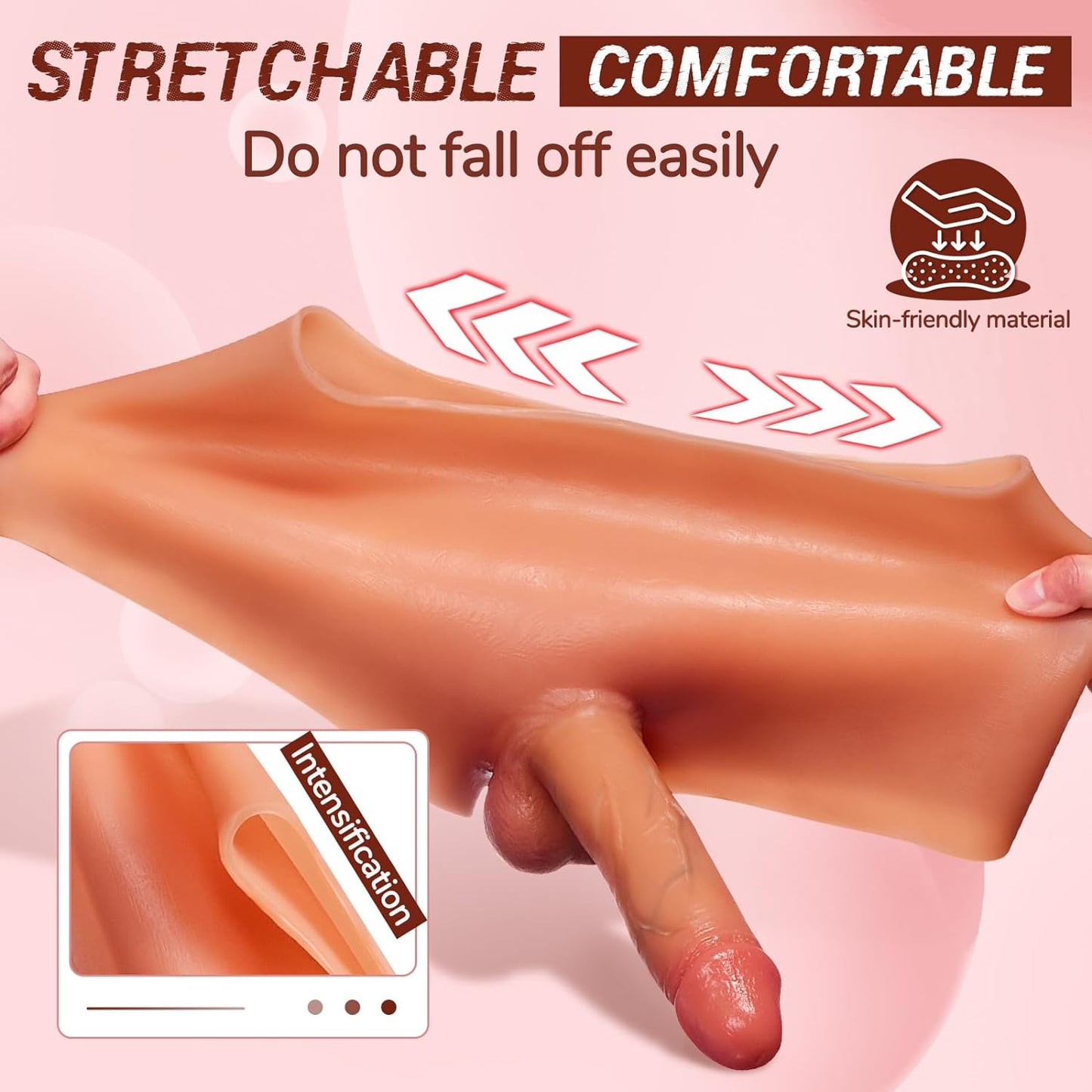 AAVIBE 7.3'' Long Dildos Panties with Realistic Penis Skin Color G-Spot Stimulator Lesbian Sex Toy