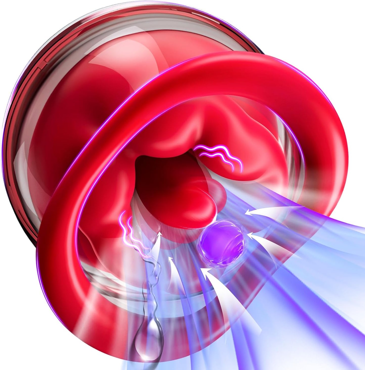 Thrusting Vibrator Sex Toy - 3-in-1 Clit, G-Spot, Nipple & Anal Stimulator