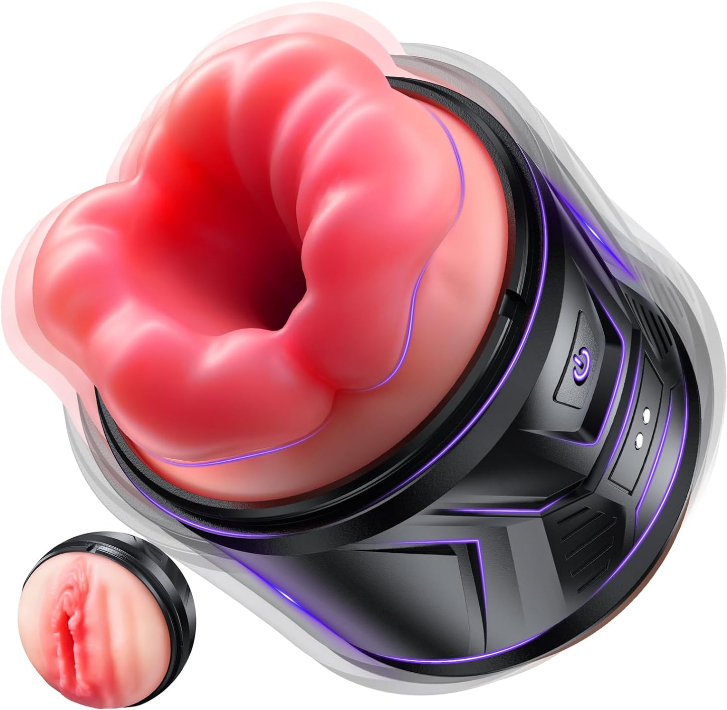 Male Masturbators: 10 Vibration Open-Ended Toys, Realistic Pocket Pussy, Lip Blowjob Machine, Hands-Free Vibrating Strokers