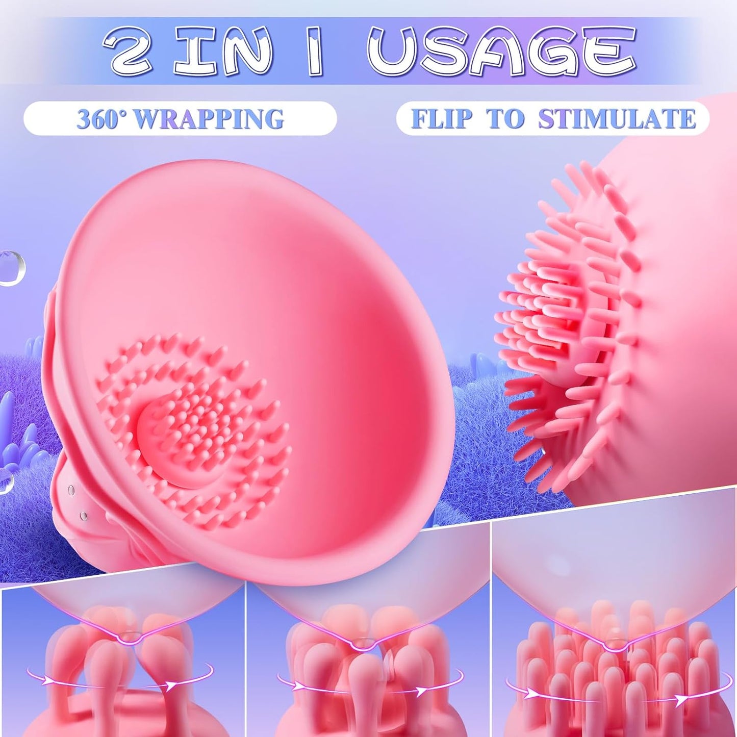 Nipple Toys Sex Toys for Women- Female Sex Toys adylt Toys Sucking Stimulator with 10 Rotating for Nipple Clitoral Vibration