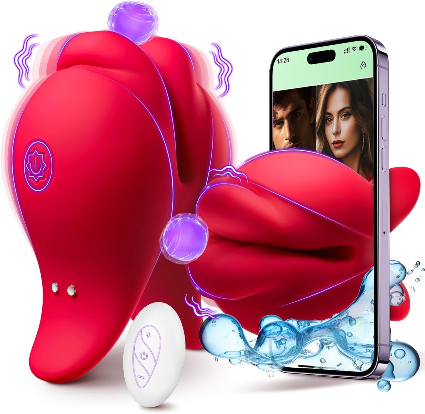 Vibrator Sex Toys Nipple Toys for Women - 2 in 1 Nipple Clamps Clitoral Stimulator with 10 Vibrating Mode, Remote Control Adult Toys for Women