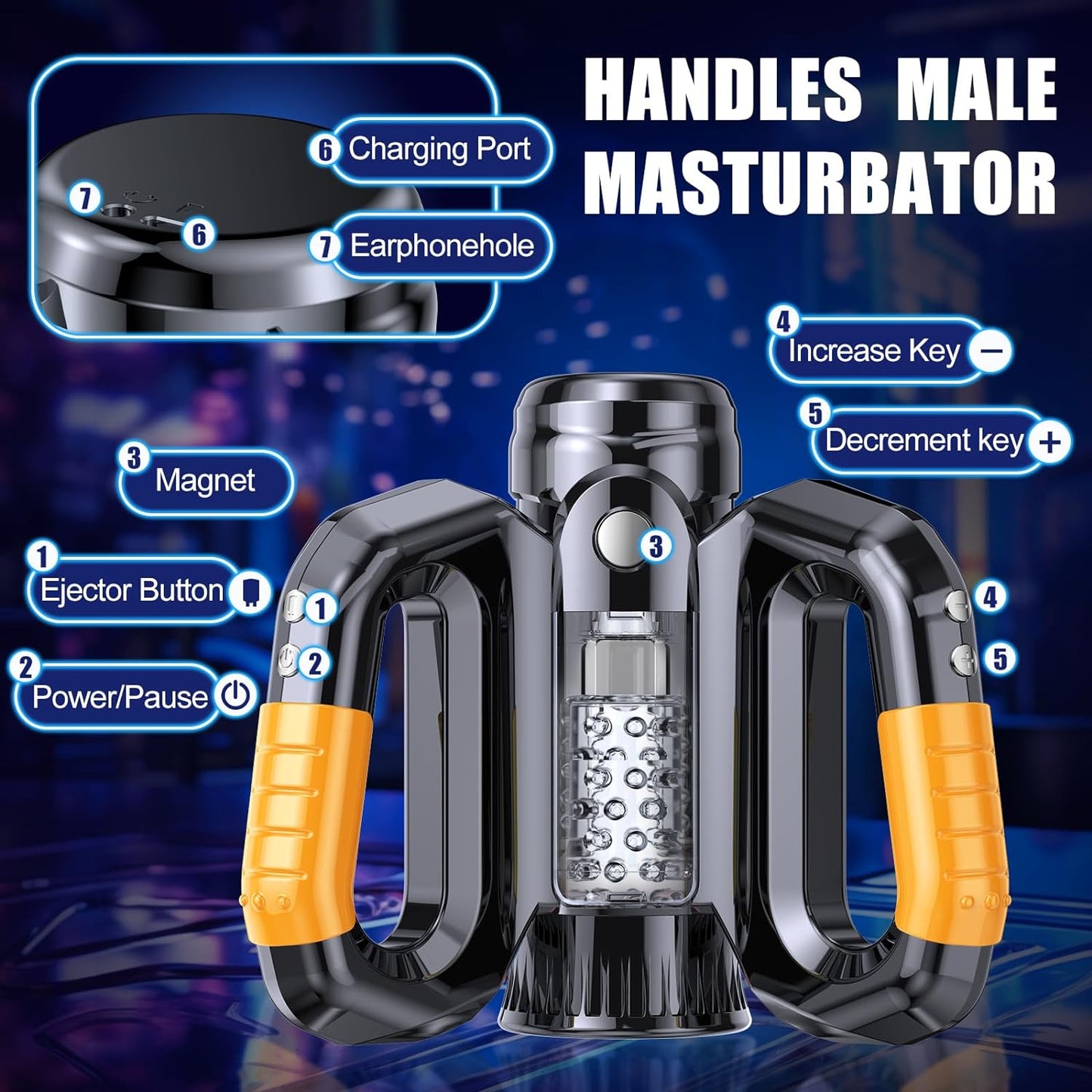 Automatic Male Masturbators Sex Toys for Men,Male Stroker with 10 Thrusting & Rotating Modes, Male Masturbator Adult Sex Toys & Games