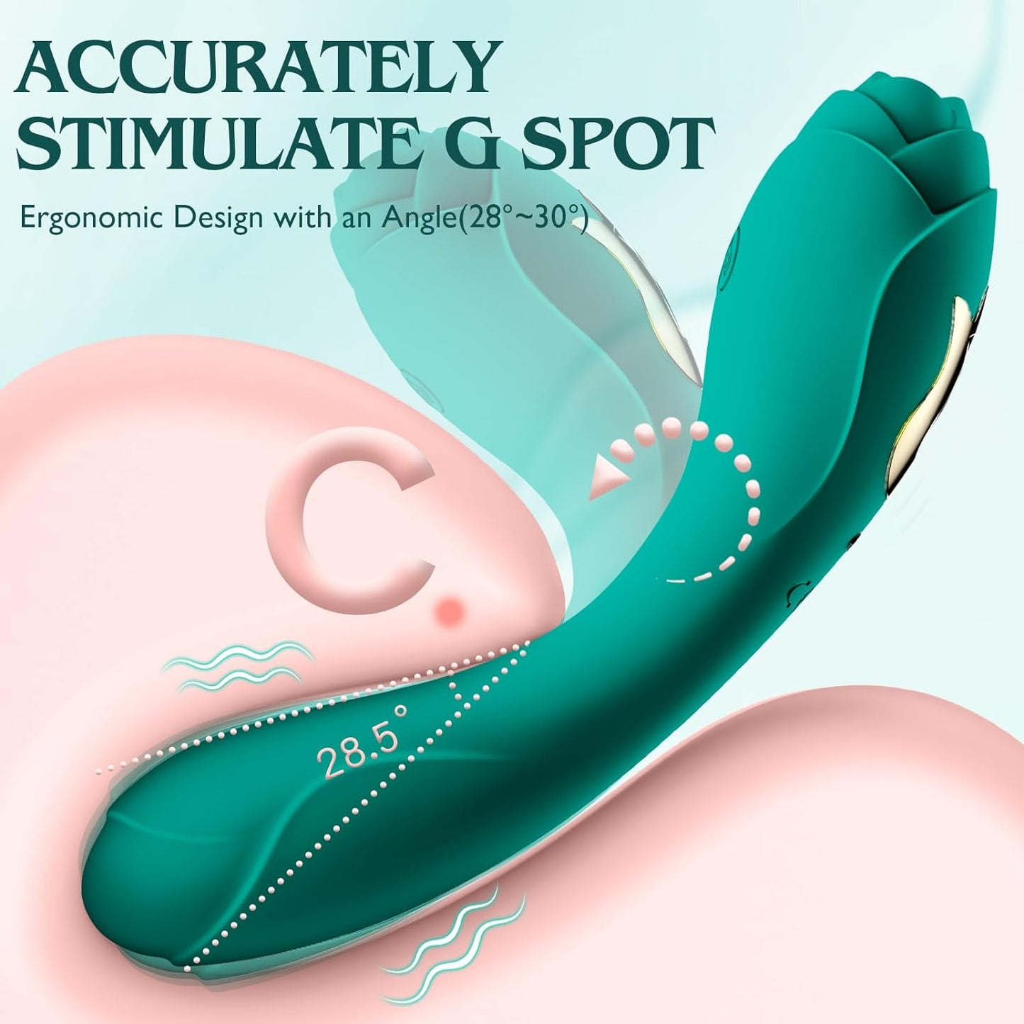 G Spot Vibrator Sex Toys, Vibrators Adult Toys Female Male with 10 Modes for Anal Nipple Clitoral Stimulator