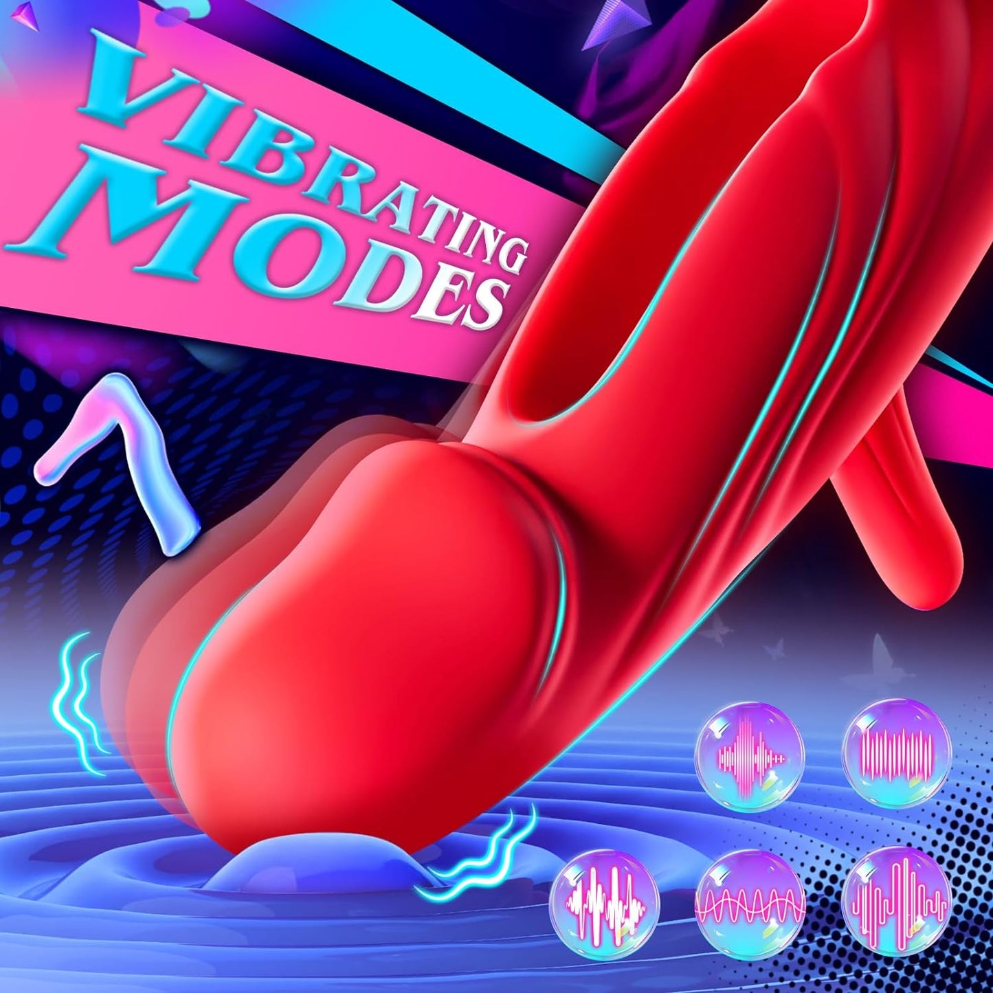 Thrusting Vibrator Sex Toys - 3-in-1 Clit Vibrator with 12 Modes, Tongue Stimulator Dildo for Women's Pleasure