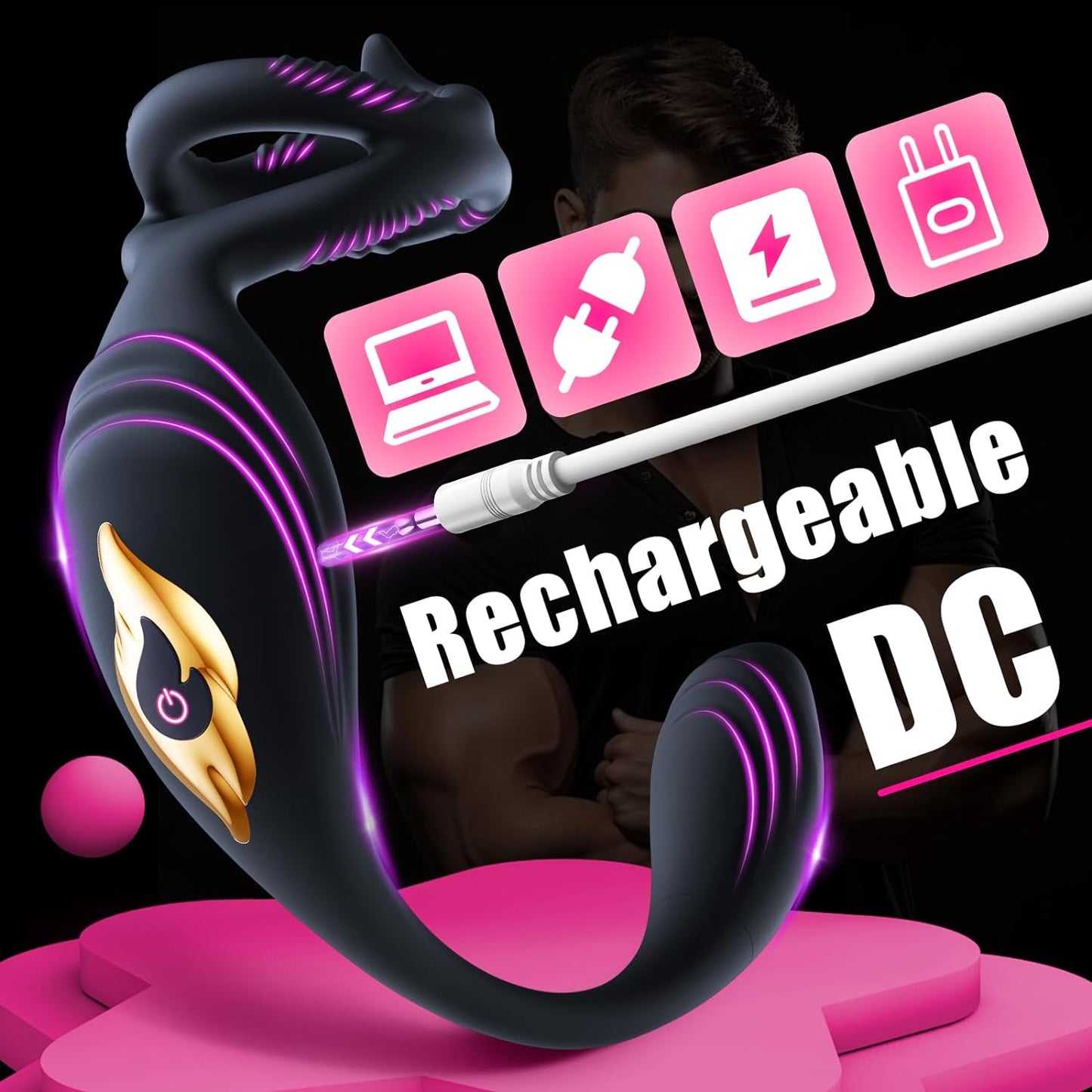 Remote Control 4-in-1 Vibrating Cock Ring & Prostate Massager with Anal Plug