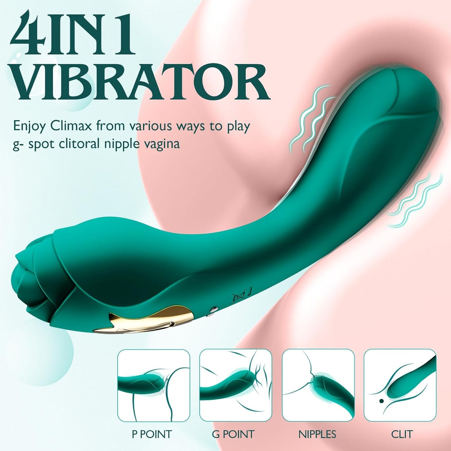 G Spot Vibrator Sex Toys, Vibrators Adult Toys Female Male with 10 Modes for Anal Nipple Clitoral Stimulator