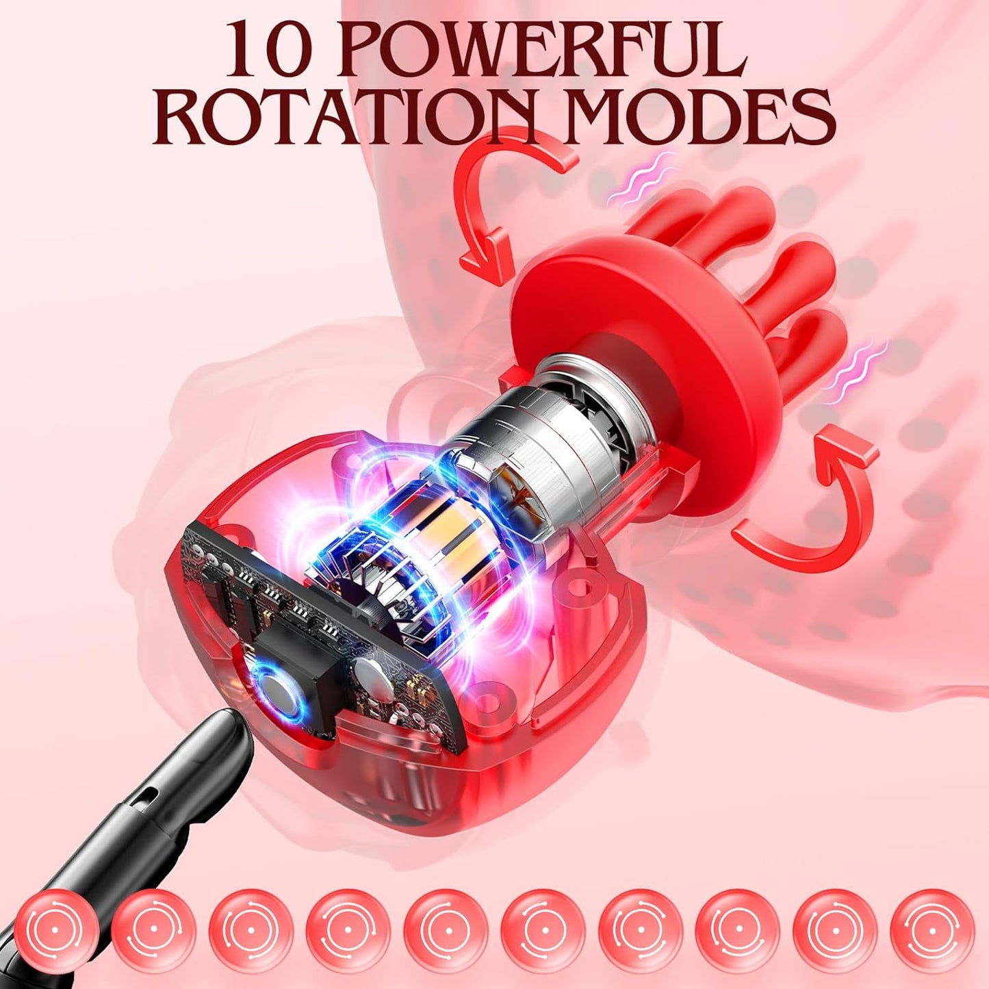 Sex Toys Nipple Toys Rotation - Rose Sex Toy Sucking Stimulator Wireless Nipple Clamps with 10 Powerful Vibration Rotation Modes, Rechargeable Adult Sex Toys for Women Couples Pleasure Red