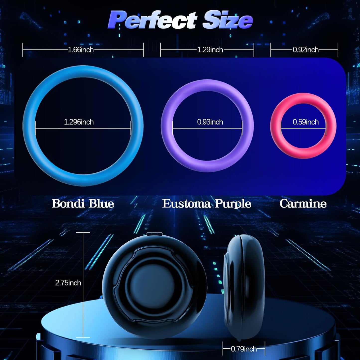 Silicone Cock Rings - Multi-Coloured Erection Enhancers Set