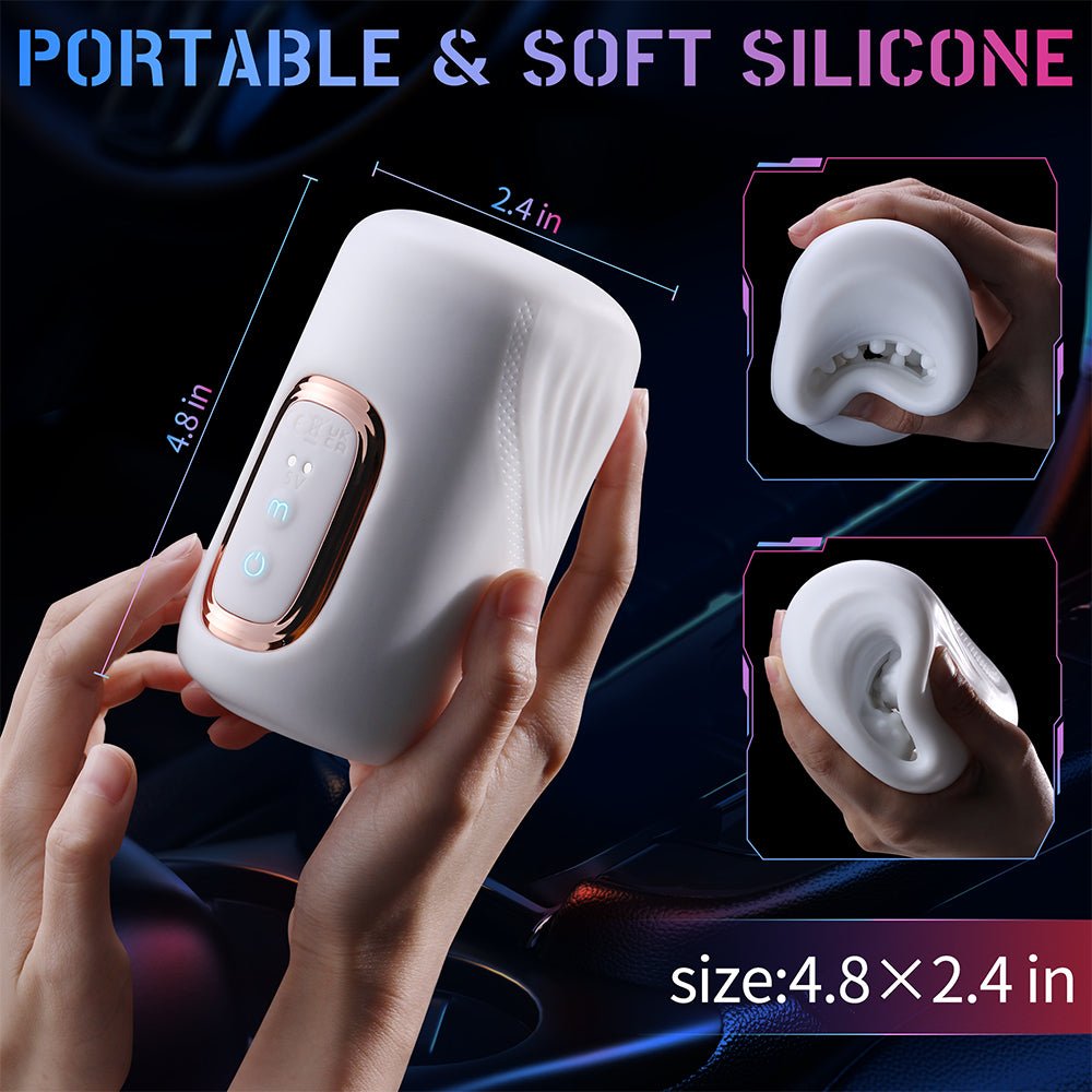 Automatic Male Masturbators Sex Toy - Male Sex Toys for Penis Stroker with 10 Tapping & 10 Vibrating Modes