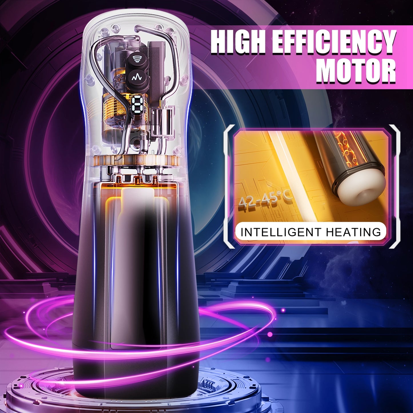 Automatic Male Masturbation Cup - Swivel, Thrust, 7 Sucking & Shock Modes