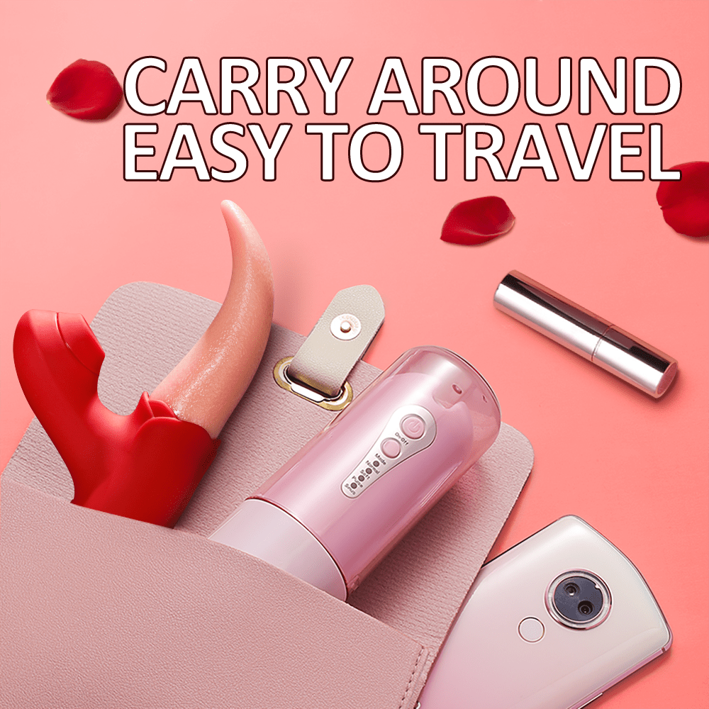 Powerful Stimulation Vibrator: Rose Tongue Licking Clitoris & Nipple Stimulation Toy