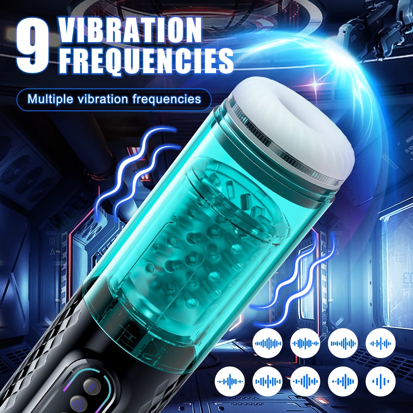 Penis Endurance Trainer with Realistic Entrance & 9 Modes