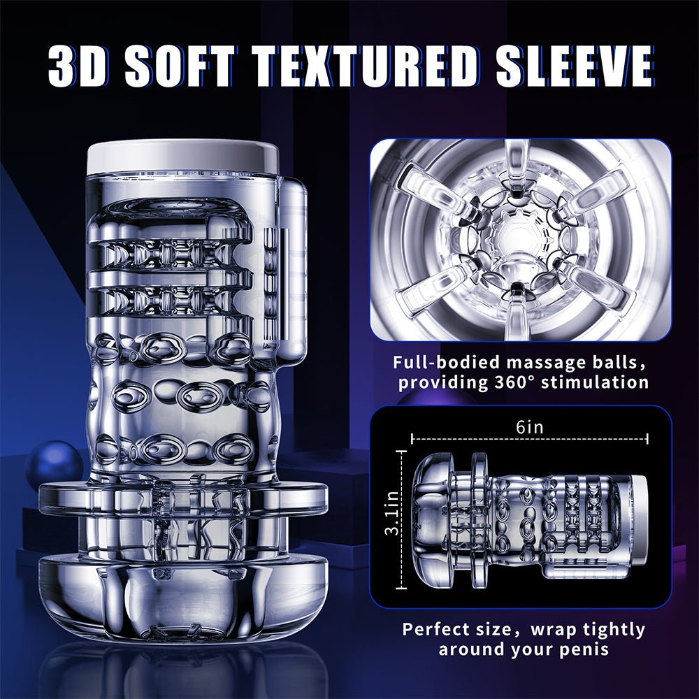 Automatic Male Masturbator - Male Sex Toy Stroker with 9 Thrusting & Vibrating Modes Blow job Toy