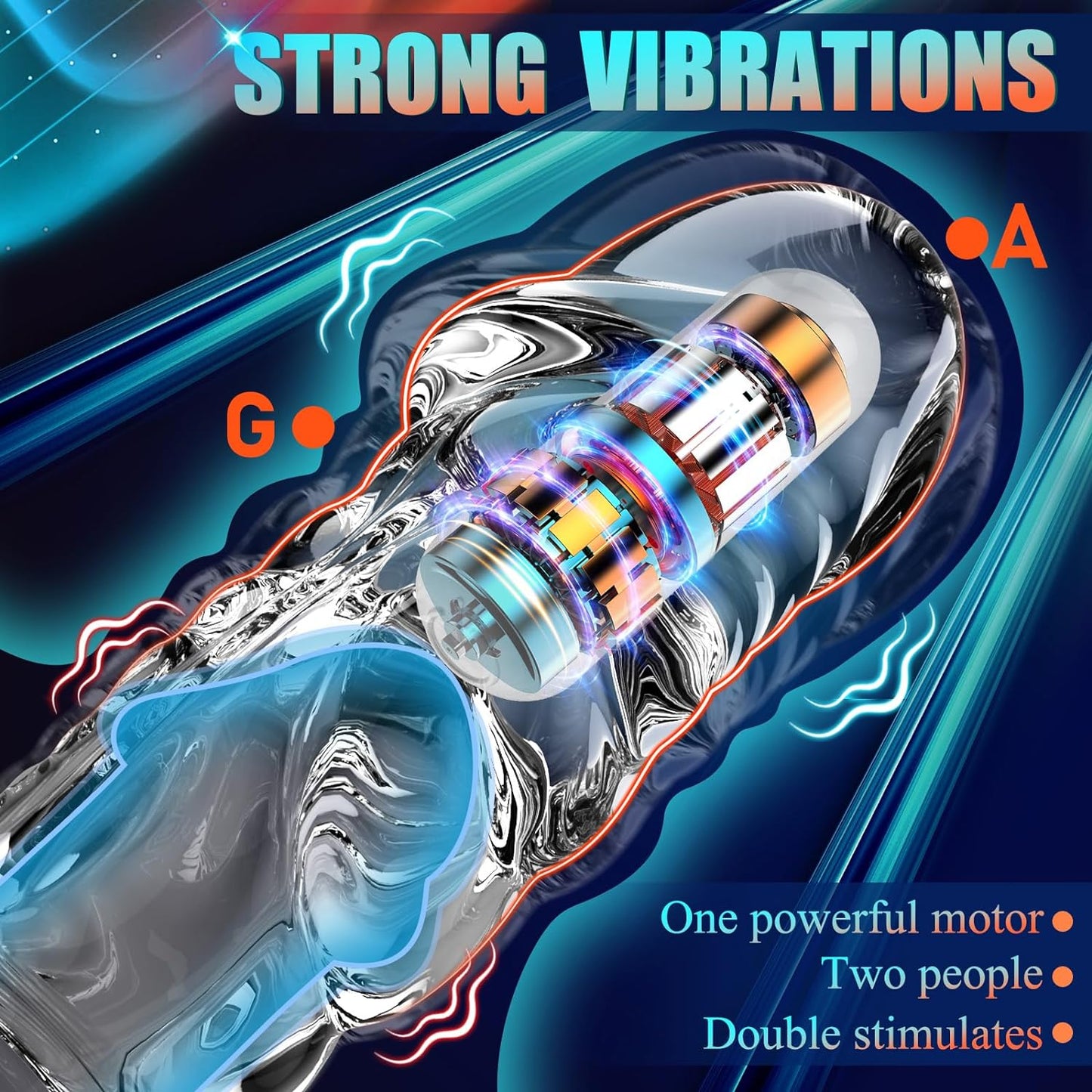 Penis Sleeve Cock Sleeve Sex Toys - 2 in 1 Clear Penis Ring Extender with Vibrator