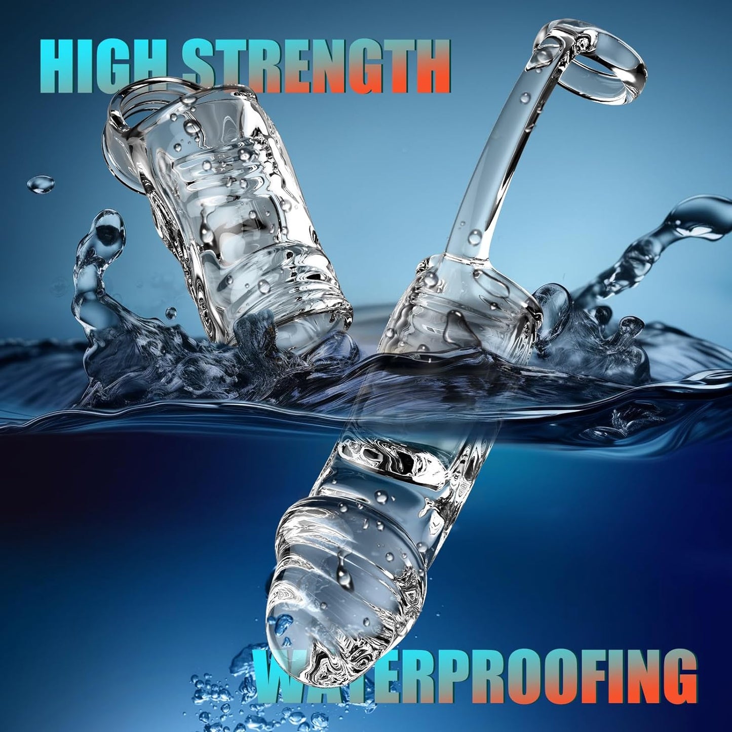 Penis Sleeve Cock Sleeve Sex Toys - 2 in 1 Clear Penis Ring Extender with Vibrator