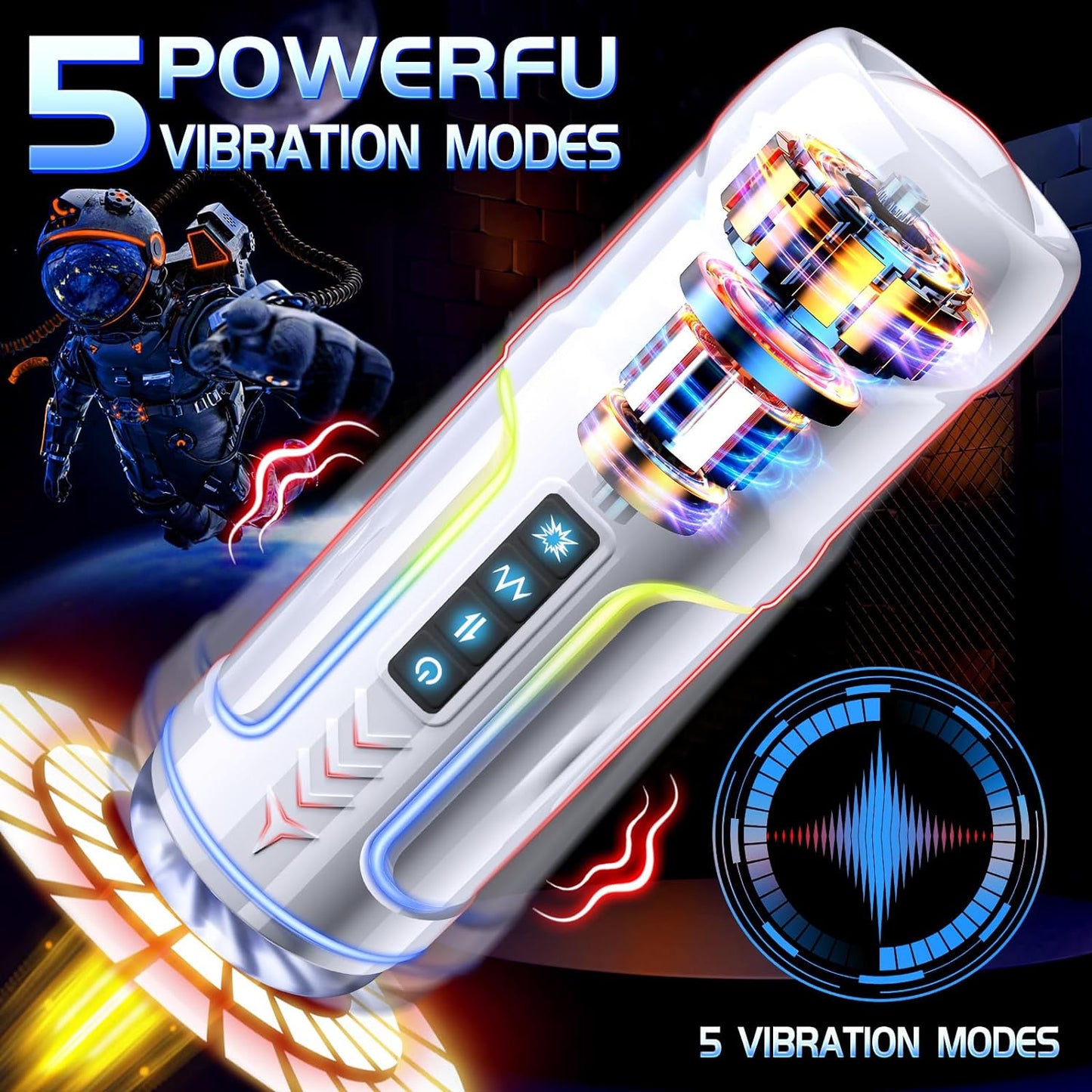 Male Masturbators Sex Toys - Adult Toys for Men: Penis Pump Stroker Pocket Pussy with 5 Thrusting and 5 Vibrating Functions. This Male Masturbator Penis Vibrator, also known as a Blowjob Machine, offers ultimate pleasure and satisfaction