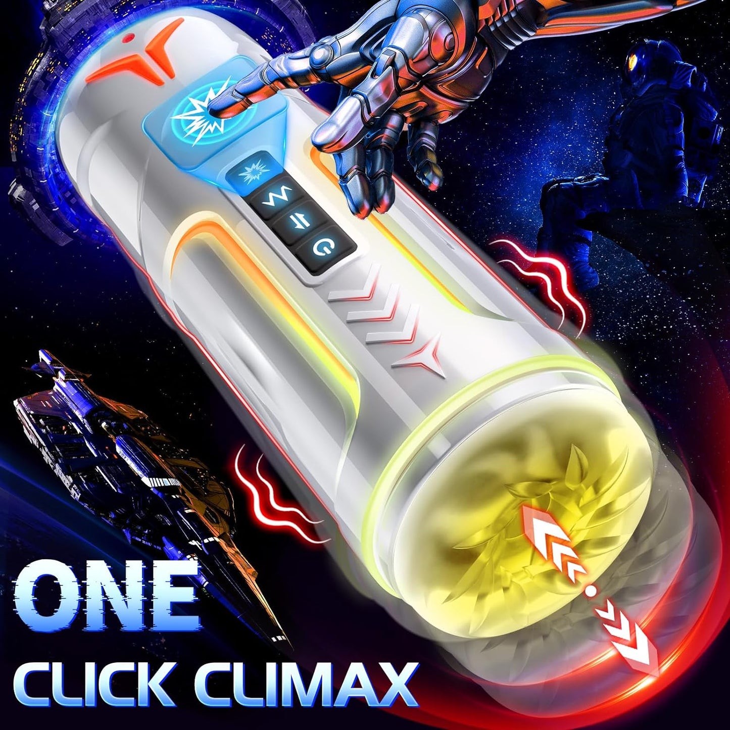 AAVIBE Automatic Male Masturbator - 5 Thrusting & Vibrating Modes, Pocket Pussy for Men