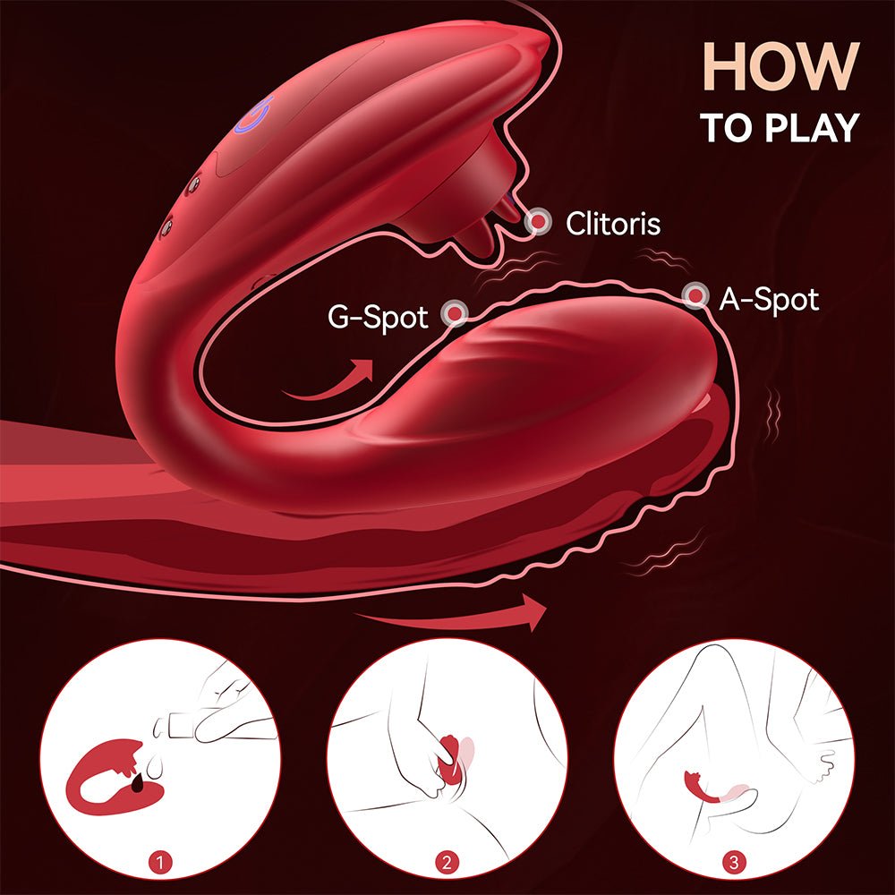 Remote Control Vibrator,Sex Toys for Couples with 10 Licking and Vibration Modes,Female Clitoris G-Spot Vibrating Stimulator