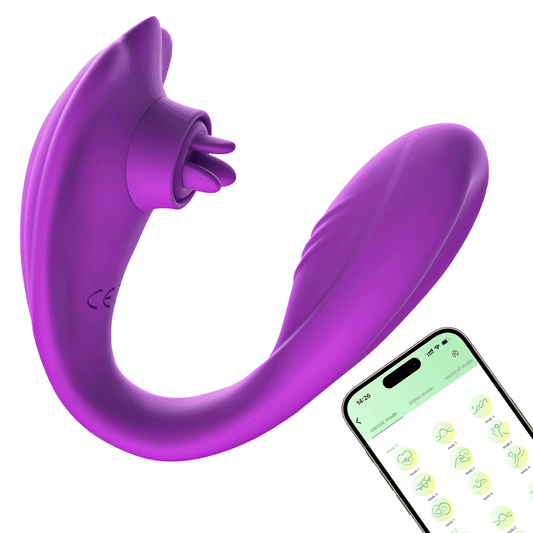 Remote Control Vibrator Sex Toy - Clitoral Licking G Spot Vibrator with 20 Modes, Couples Vibrator with APP