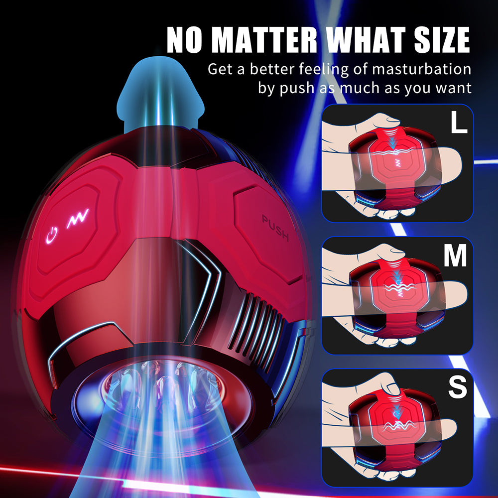 Male Masturbator Sex Toys for Men - Squeezable Penis Training Vibrator with 10 Vibration Modes Pocket Pussys