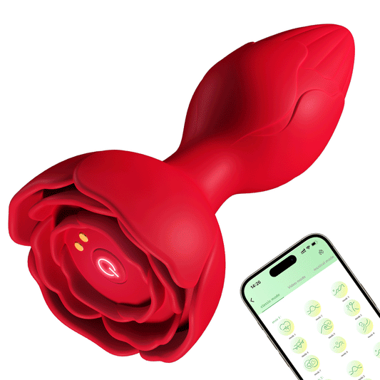 Vibrating Anal Plug Sex Toys -Silicone Vibrators Butt Plug with 9 Vibration Modes APP Remote Control Vibrator