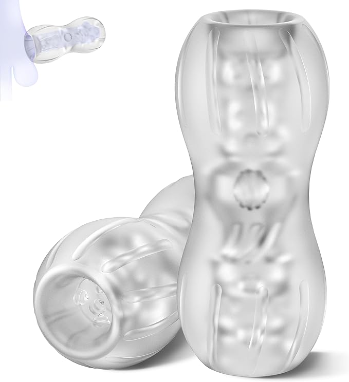 Dual - Orifice Male Masturbator - Super Elastic TPE Sleeve - AAVIBE