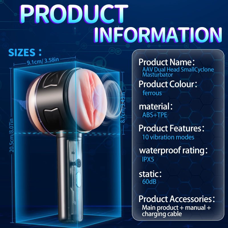 Handheld Fully Automatic Male Intelligent Vibrator, 10 Frequency Modes - AAVIBE