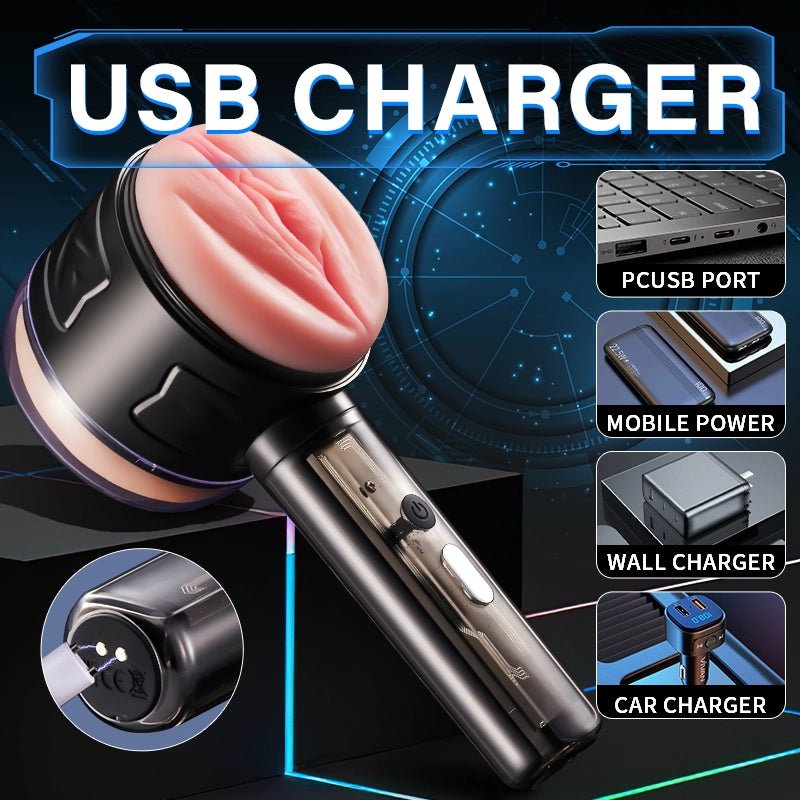 Handheld Fully Automatic Male Intelligent Vibrator, 10 Frequency Modes - AAVIBE