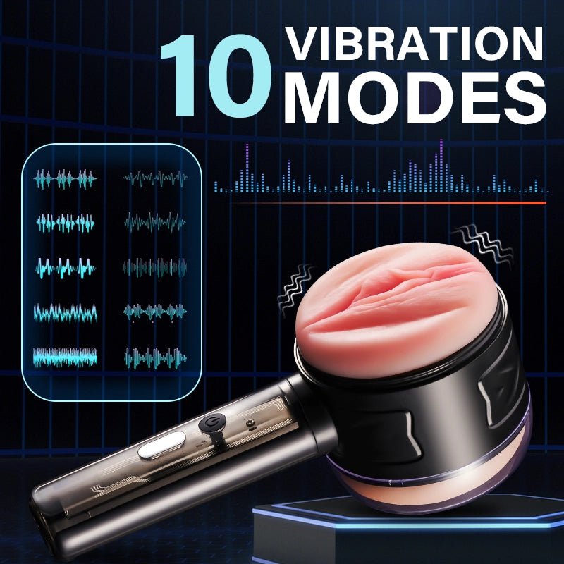 Handheld Fully Automatic Male Intelligent Vibrator, 10 Frequency Modes - AAVIBE