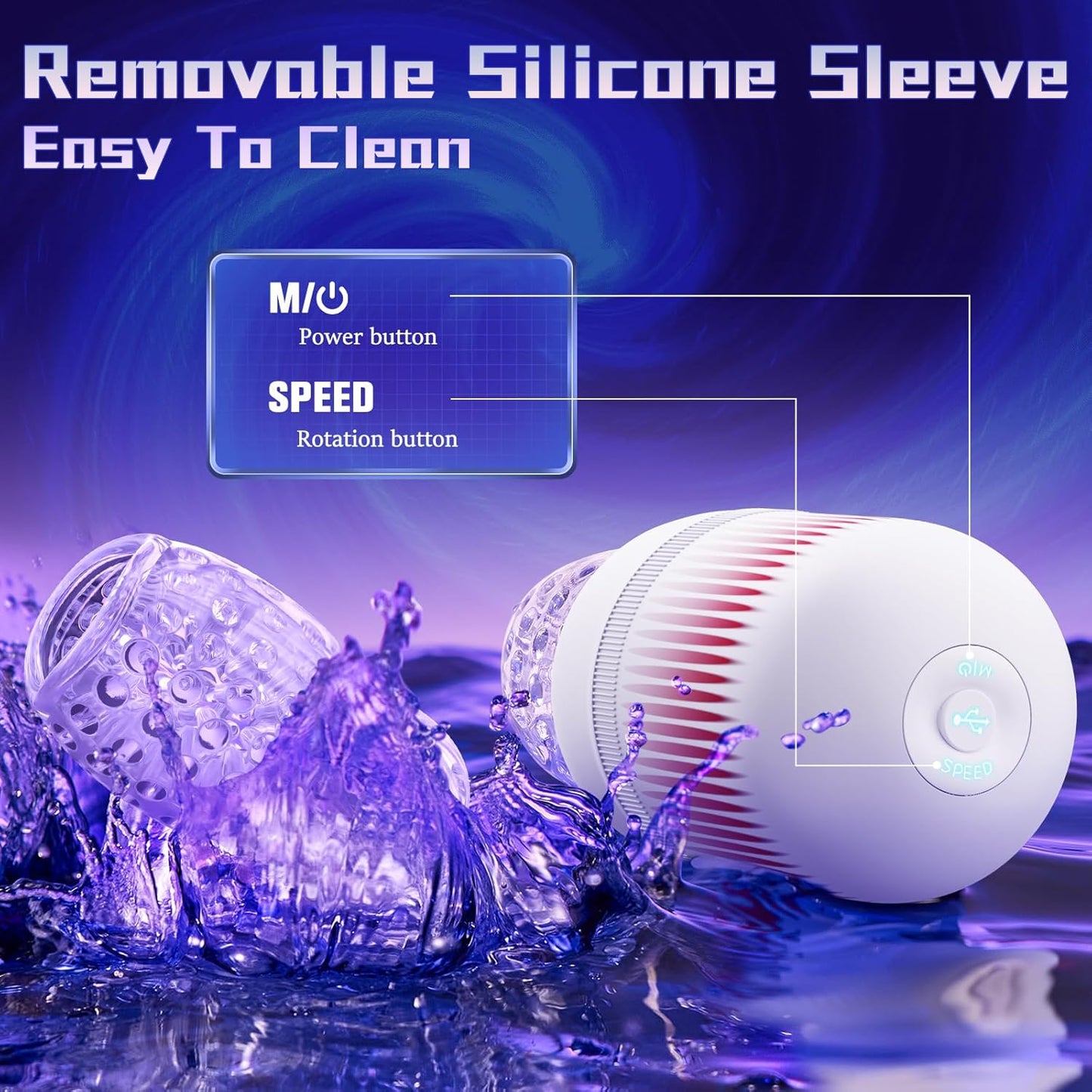 Portable Male Sex Toy - Automatic Masturbator, 4 Speed & 12 Modes - AAVIBE