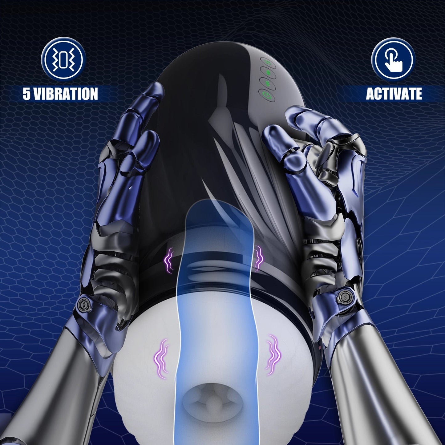 Rocket Adult Male Sex Toy - 3 Twist & 5 Thrust Modes, Hands - Free Heated - AAVIBE