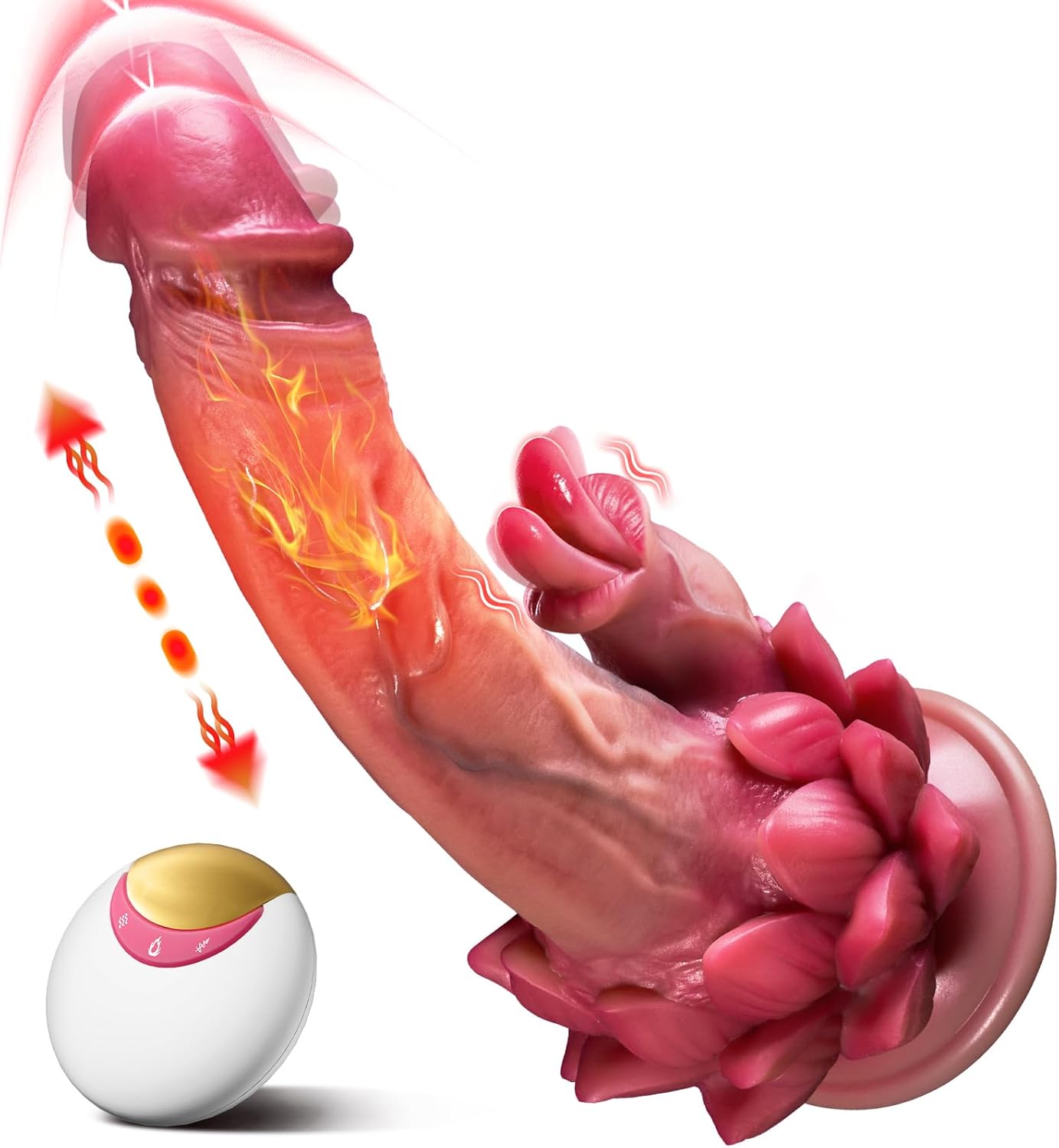 Sitting Lotus Thrusting Dildo - 8 Thrusting & Licking Modes - AAVIBE