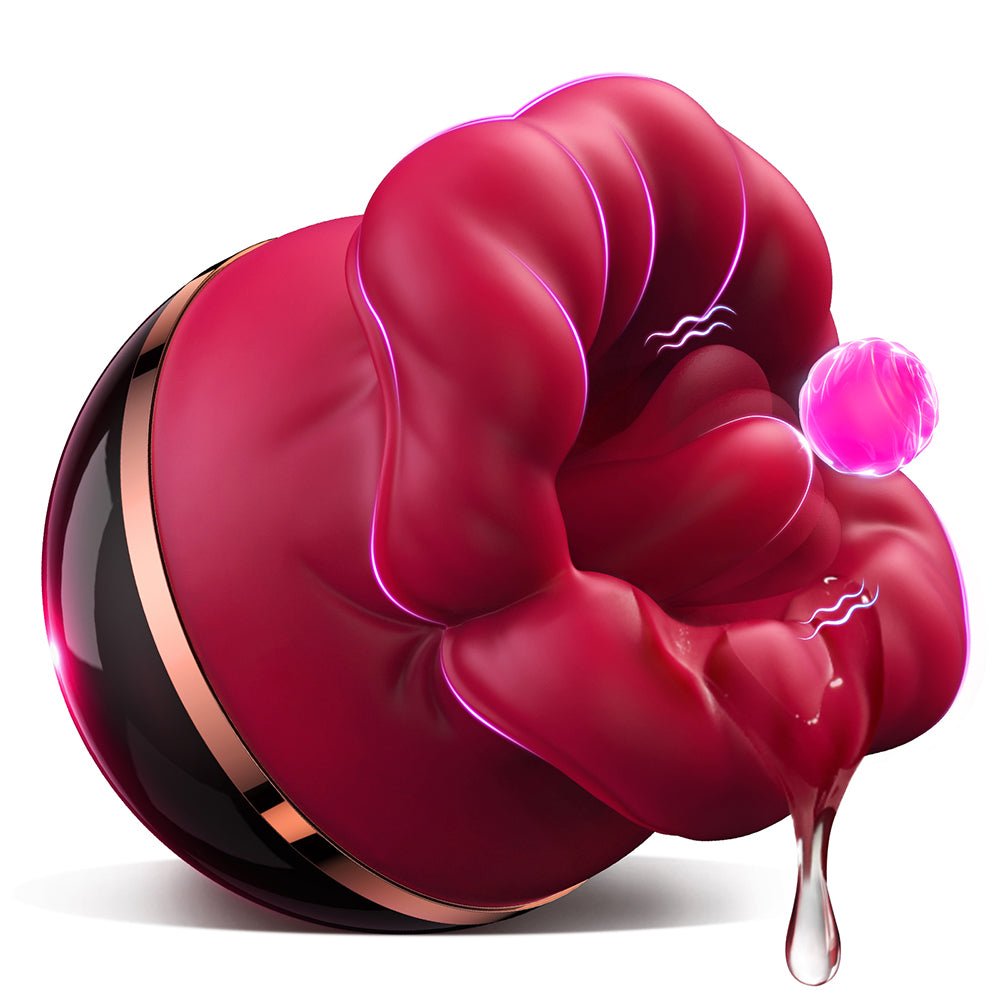 Sex Toys Clitoral Vibrator for Women Rose red Adult Toys with 8 Tongue Licking  8 Vibrating Modes Rose red Sex Stimulator