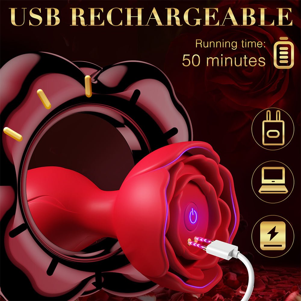 Vibrating Anal Plug Sex Toys -Silicone Vibrators Butt Plug with 9 Vibration Modes APP Remote Control Vibrator