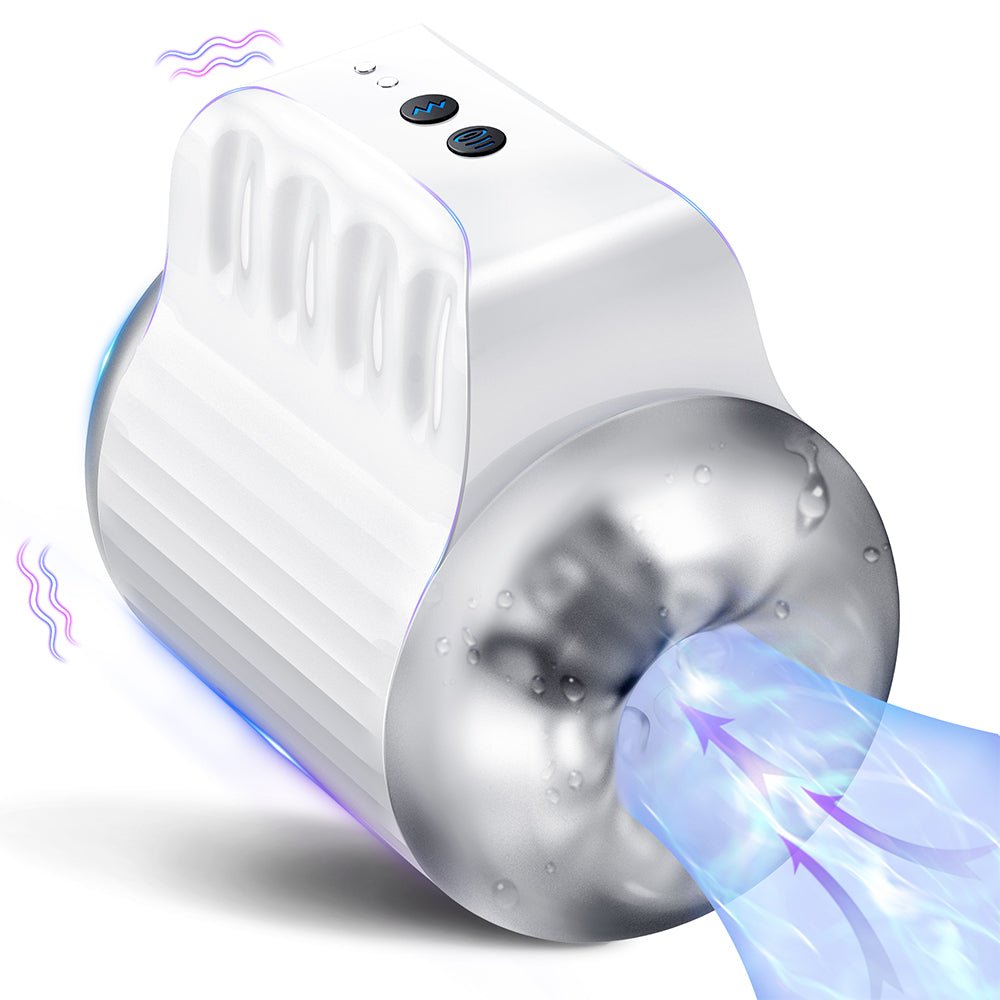 Male Masturbator Men Sex Toys - Male Masturbators with 4 Suction & 10 Vibration Modes, Sucking Male Masturbation Cup
