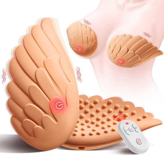 Angel Wings Breast Vibrator - 7-Mode Nipple Stimulator with Remote Control