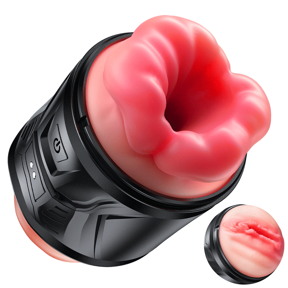 Male Masturbators Sex Toys-Open-Ended Sex Toys for Men with 10 Vibrations,Pocket Pussy Realistic Vagina & Lip Blowjob Sex Machine,Hands Free Masturbators Male Vibrators Stroker Sex Toy for Men