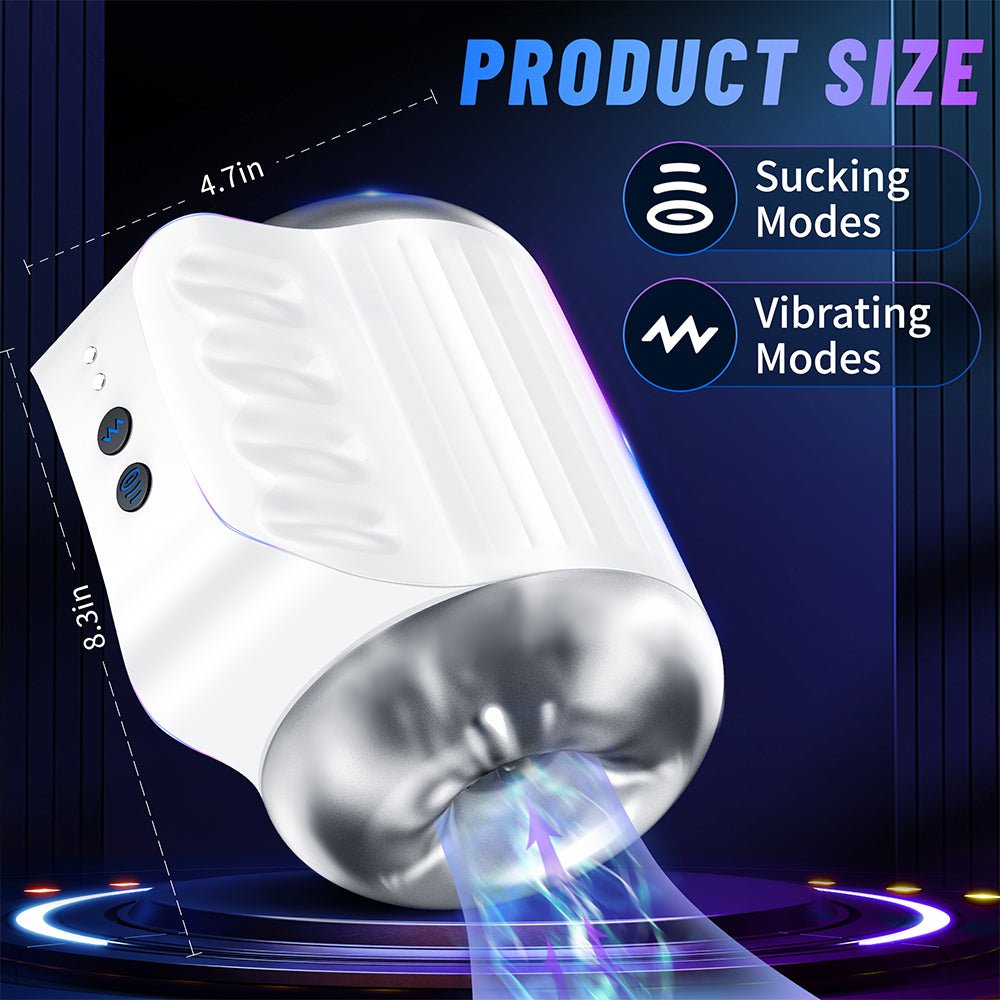 Male Masturbator Men Sex Toys - Male Masturbators with 4 Suction & 10 Vibration Modes, Sucking Male Masturbation Cup