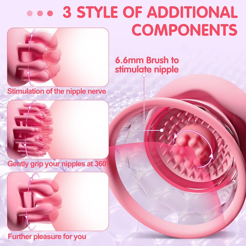 AAV BlissBuds Clamps - 3 Brush Heads Nipple Vibrator