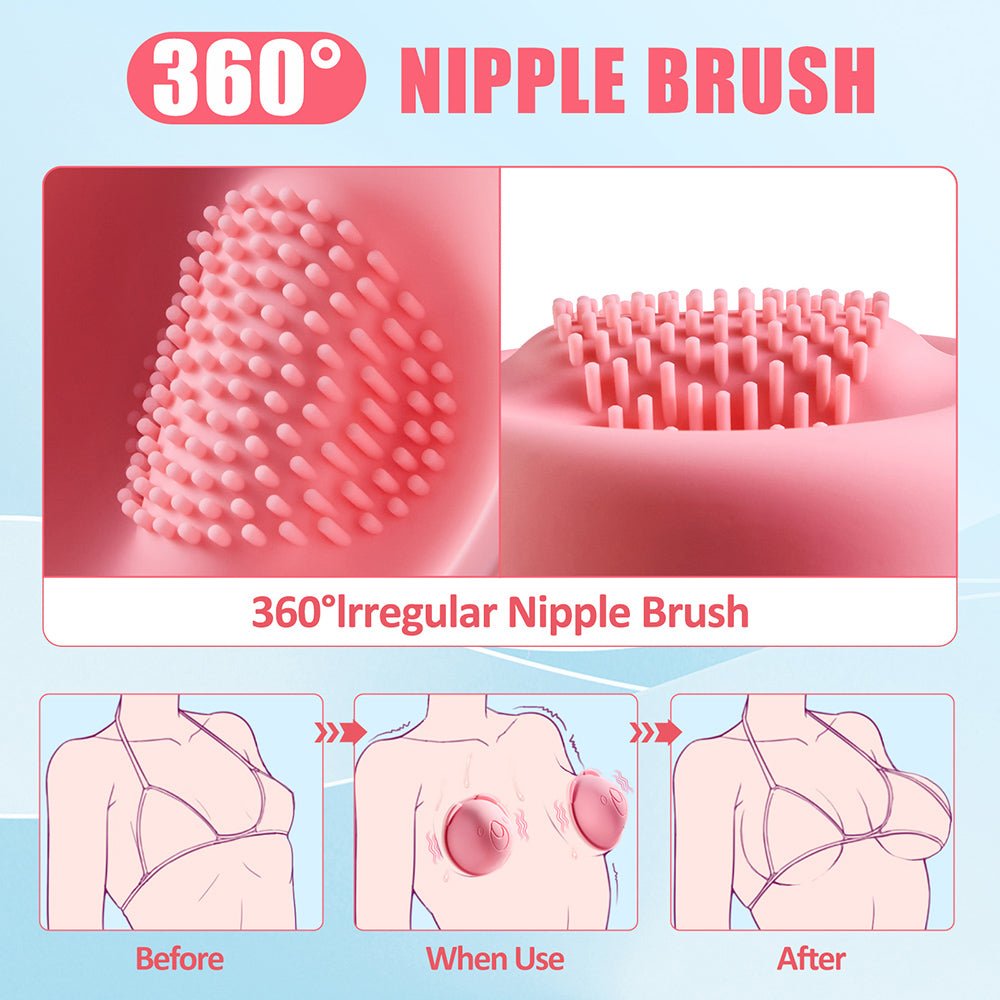 Vibrator Nipple Sex Toys for Women - Vibrating Nipple Clamps with 10 Powerful Vibration Modes Sucking Stimulator Massager
