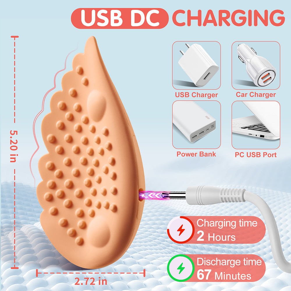 Angel Wings Breast Vibrator - 7-Mode Nipple Stimulator with Remote Control