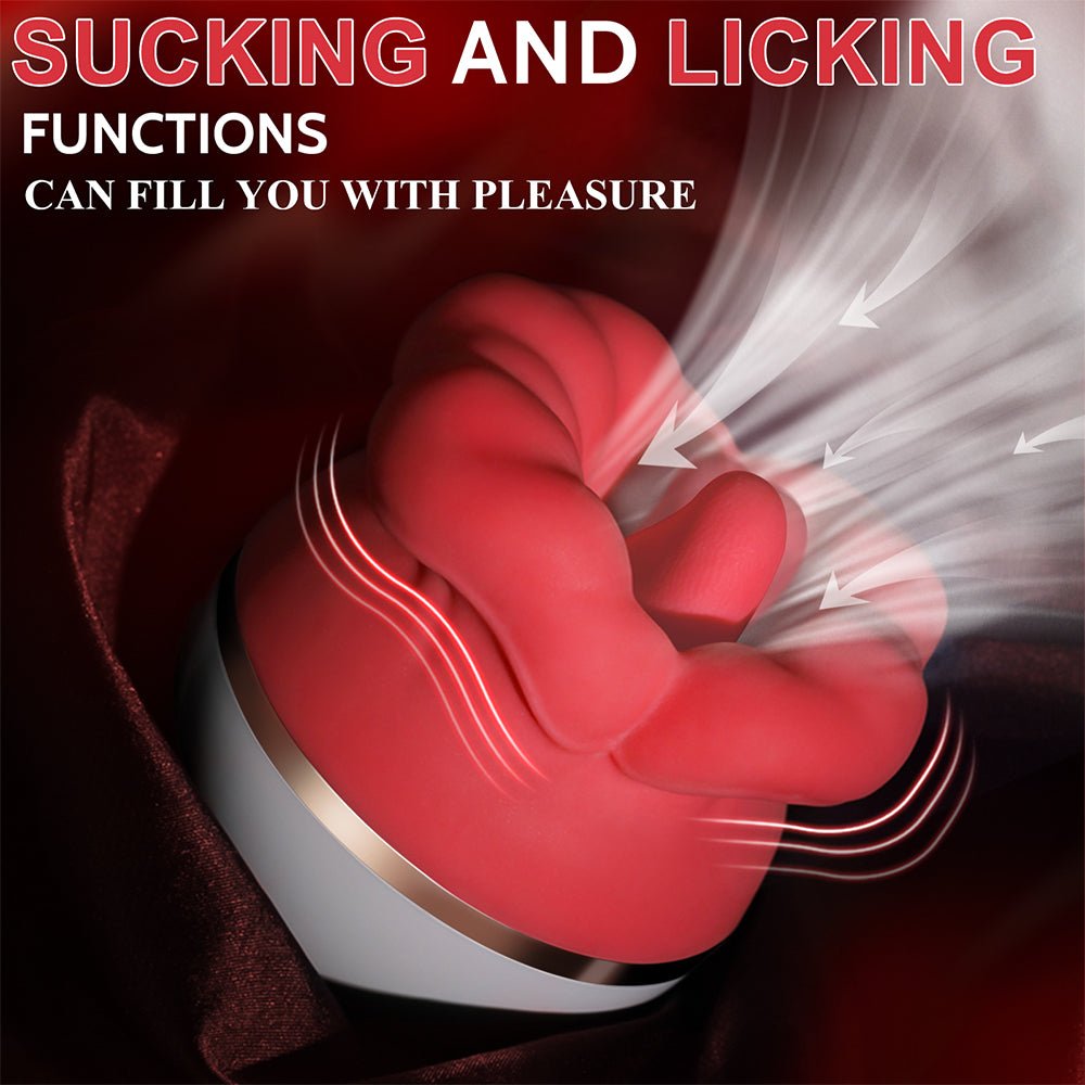 Tongue Licking Suction Vibrator with 3 Suction Modes 5 Vibrations Nipple Toy