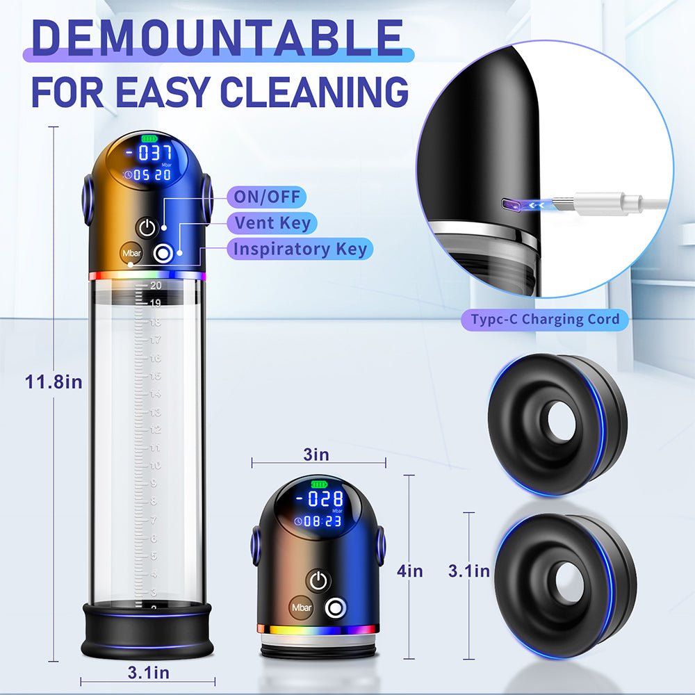 Automatic Penis Pump with 4 Suction Modes for Enlargement
