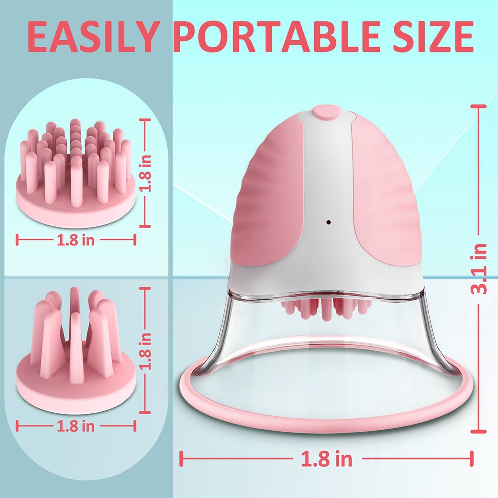 Nipple Toy Clamps, Strong Sucking Stimulator Massager with 10 Vibrator Rotation Modes