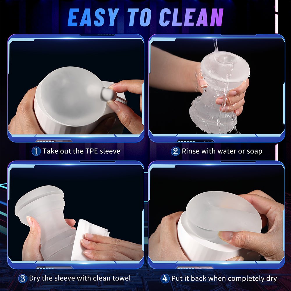 Male Masturbator Men Sex Toys - Male Masturbators with 4 Suction & 10 Vibration Modes, Sucking Male Masturbation Cup