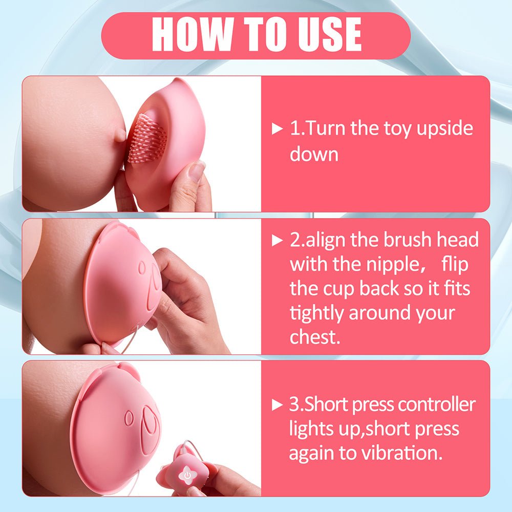 Vibrator Nipple Sex Toys for Women - Vibrating Nipple Clamps with 10 Powerful Vibration Modes Sucking Stimulator Massager