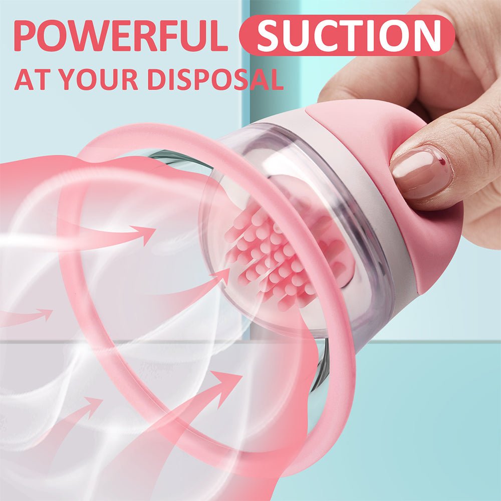 Nipple Toy Clamps, Strong Sucking Stimulator Massager with 10 Vibrator Rotation Modes