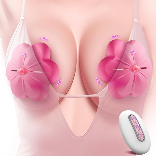 Remote Control Nipple Vibrator - 10 Vibration Modes Adjustable Nipple Clamps for Women, BDSM Couples Toy with Discreet Packaging